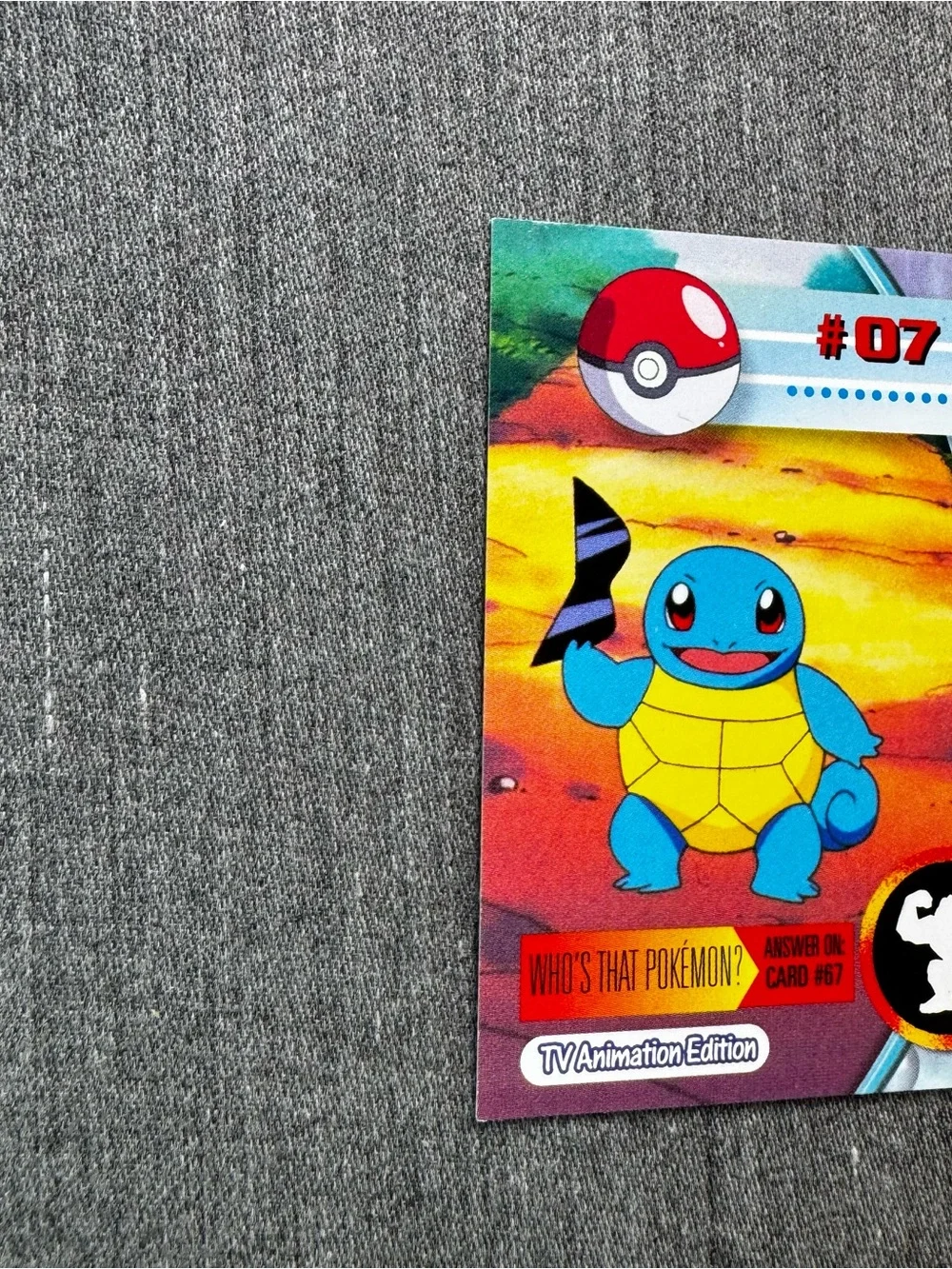 1999 Topps Pokemon TV Animation Edition #07 Squirtle Vintage Card Near Mint